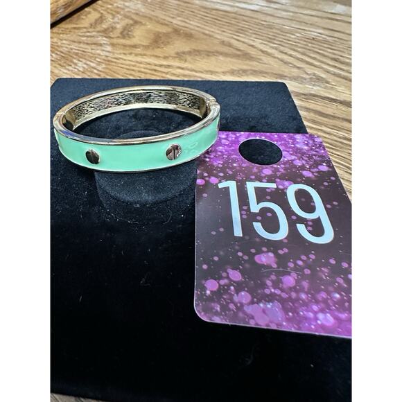 Sequin Nordstrom Multicolor Gold Tone Statement Enamel Bangle Bracelet # 159 - Picture 3 of 3